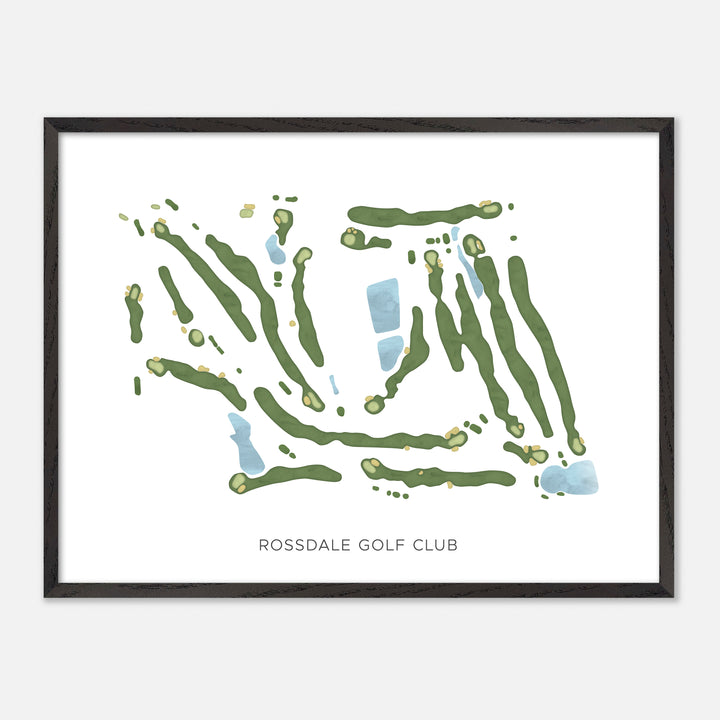 Print of Rossdale Golf Club Modern Map