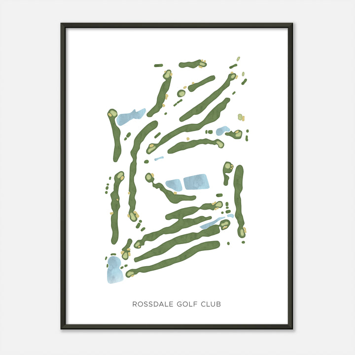 Print of Rossdale Golf Club Modern Map