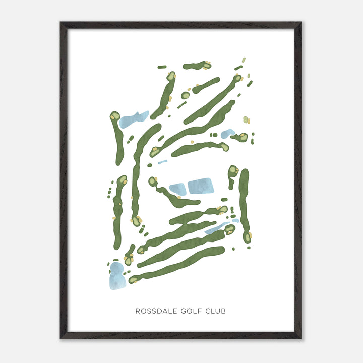 Print of Rossdale Golf Club Modern Map