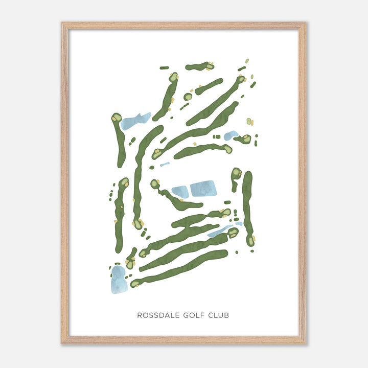 Print of Rossdale Golf Club Modern Map