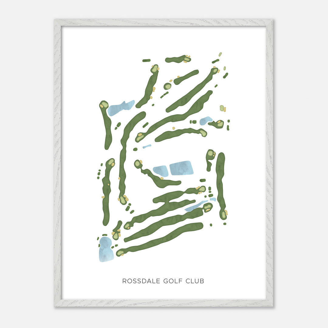 Print of Rossdale Golf Club Modern Map
