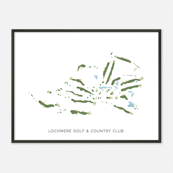 Print of Lochmere Golf & Country Club Modern Map