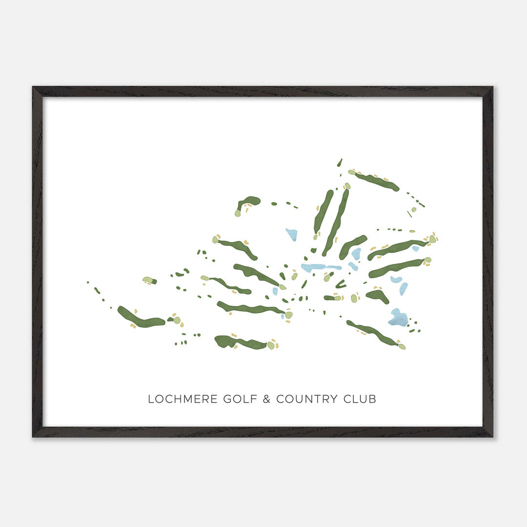 Print of Lochmere Golf & Country Club Modern Map