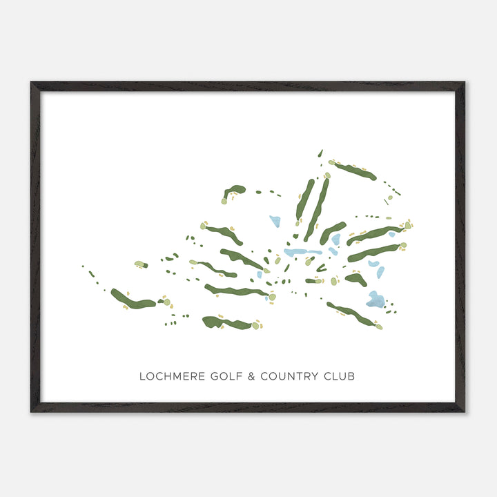 Print of Lochmere Golf & Country Club Modern Map