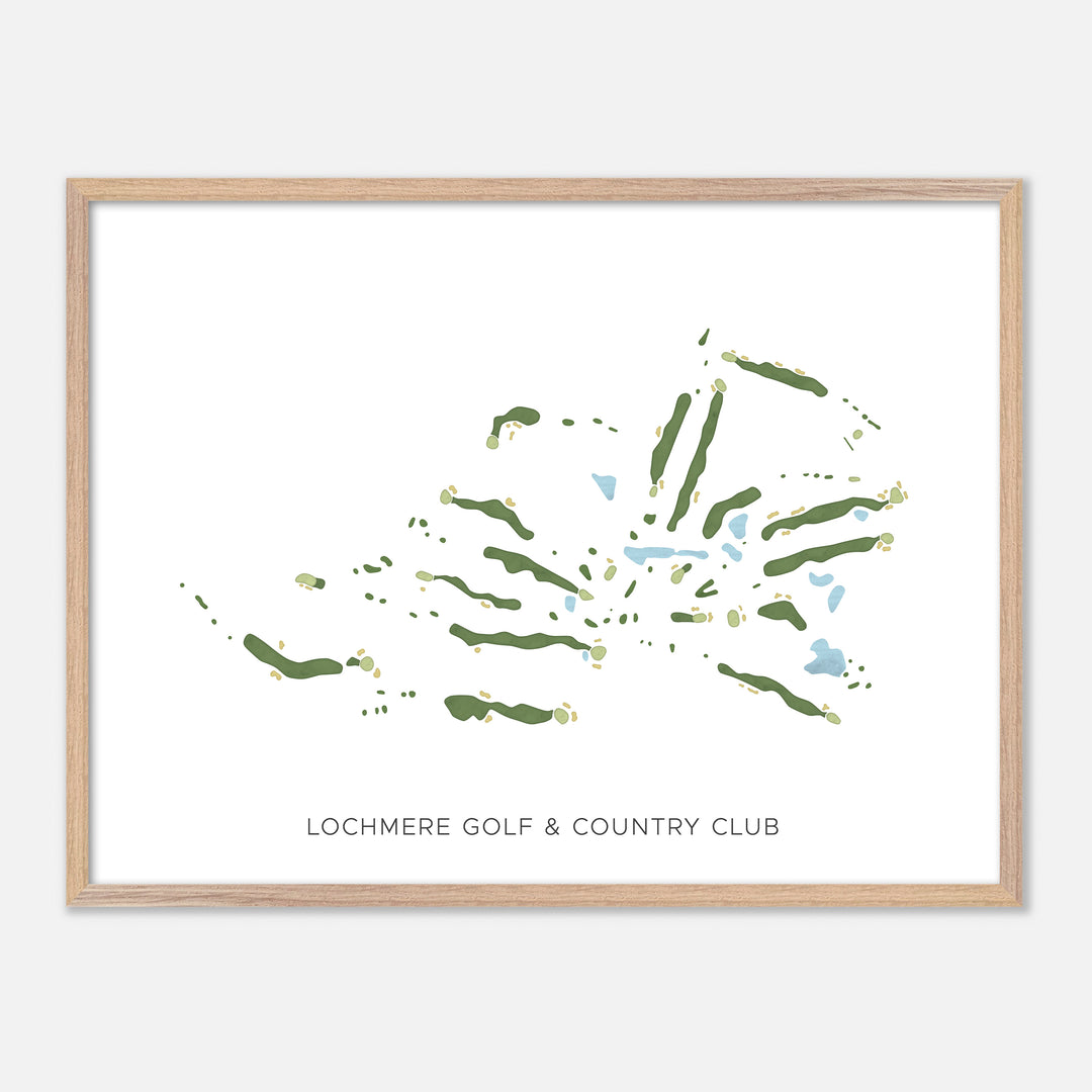 Print of Lochmere Golf & Country Club Modern Map