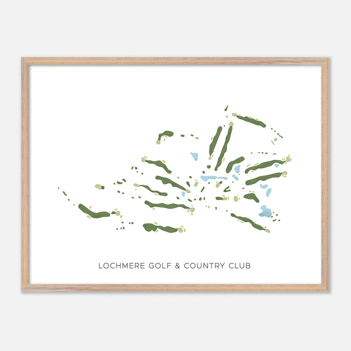 Print of Lochmere Golf & Country Club Modern Map