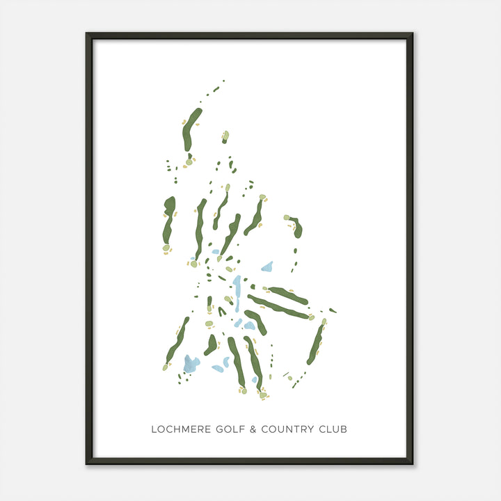 Print of Lochmere Golf & Country Club Modern Map