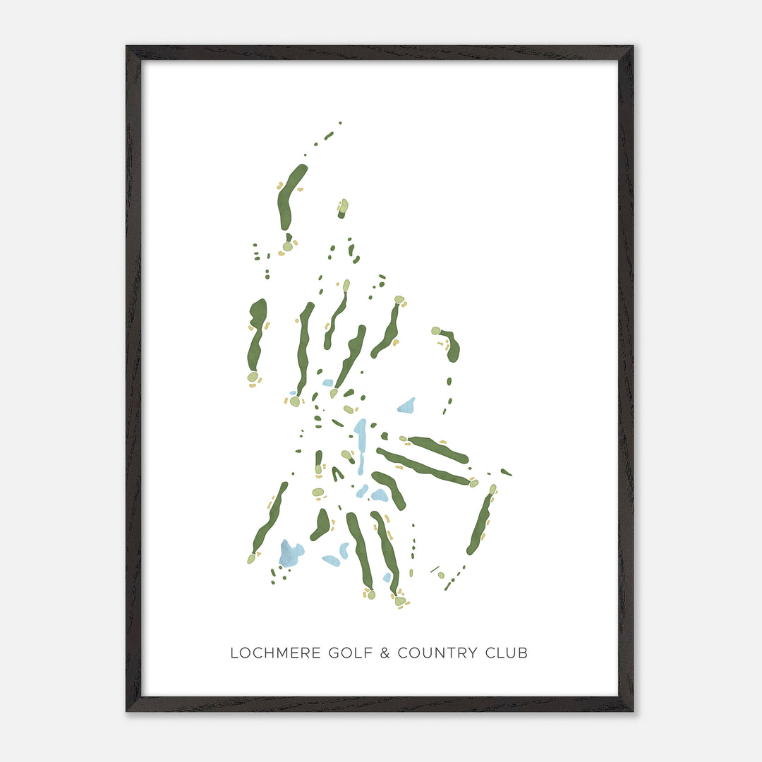Print of Lochmere Golf & Country Club Modern Map