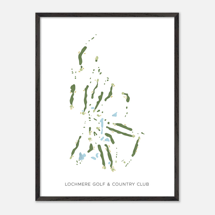 Print of Lochmere Golf & Country Club Modern Map