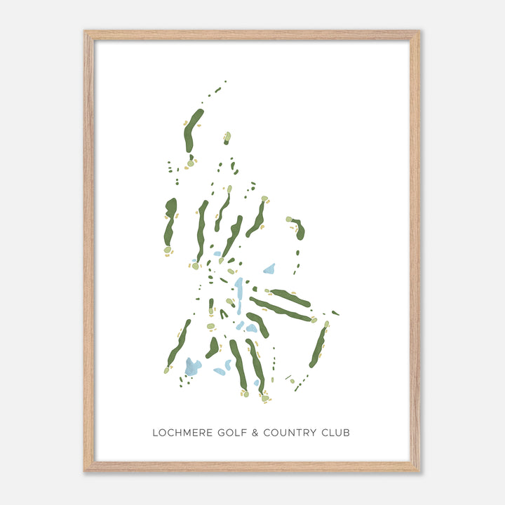 Print of Lochmere Golf & Country Club Modern Map