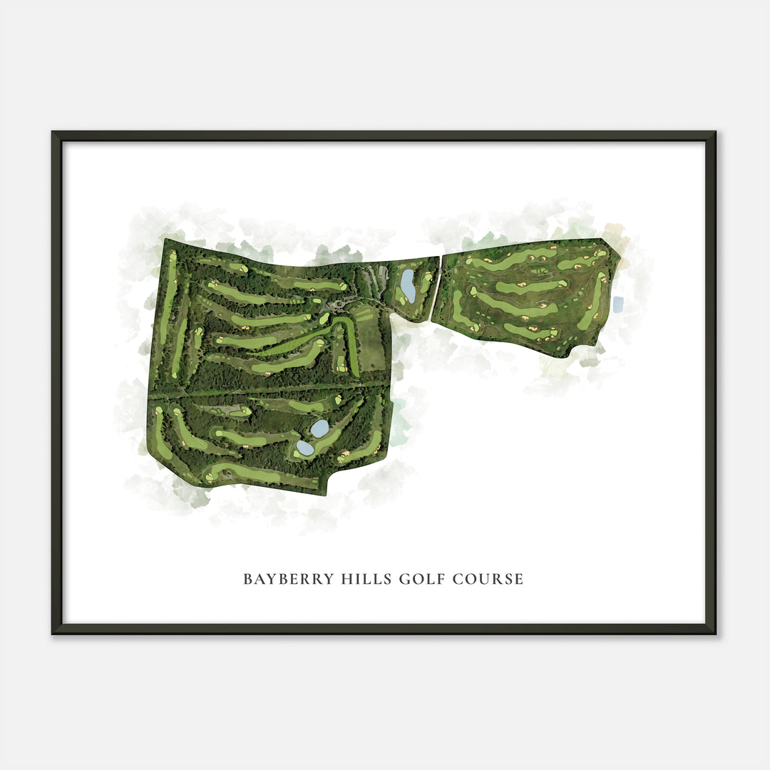 Print of Bayberry Hills Golf Course Classic Map