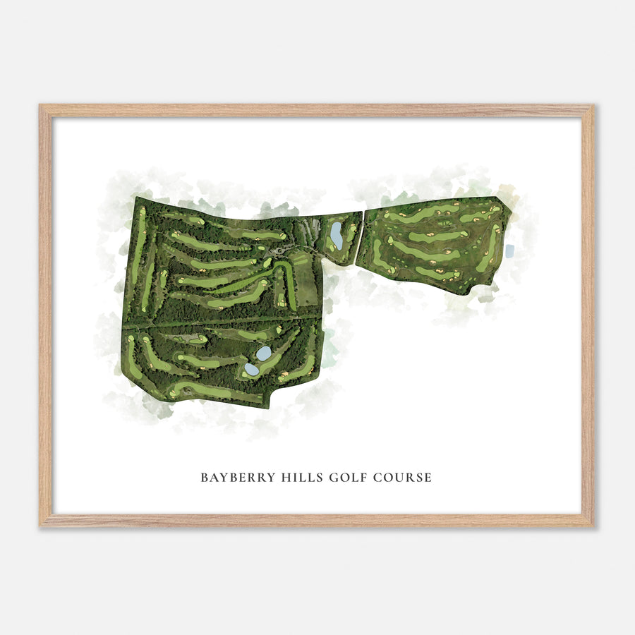 Print of Bayberry Hills Golf Course Classic Map