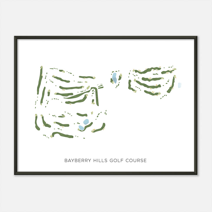 Print of Bayberry Hills Golf Course Modern Map