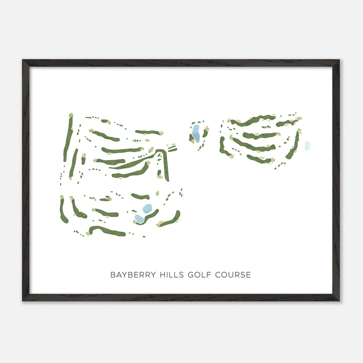 Print of Bayberry Hills Golf Course Modern Map