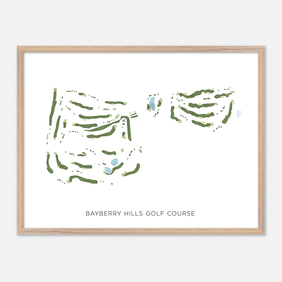 Print of Bayberry Hills Golf Course Modern Map