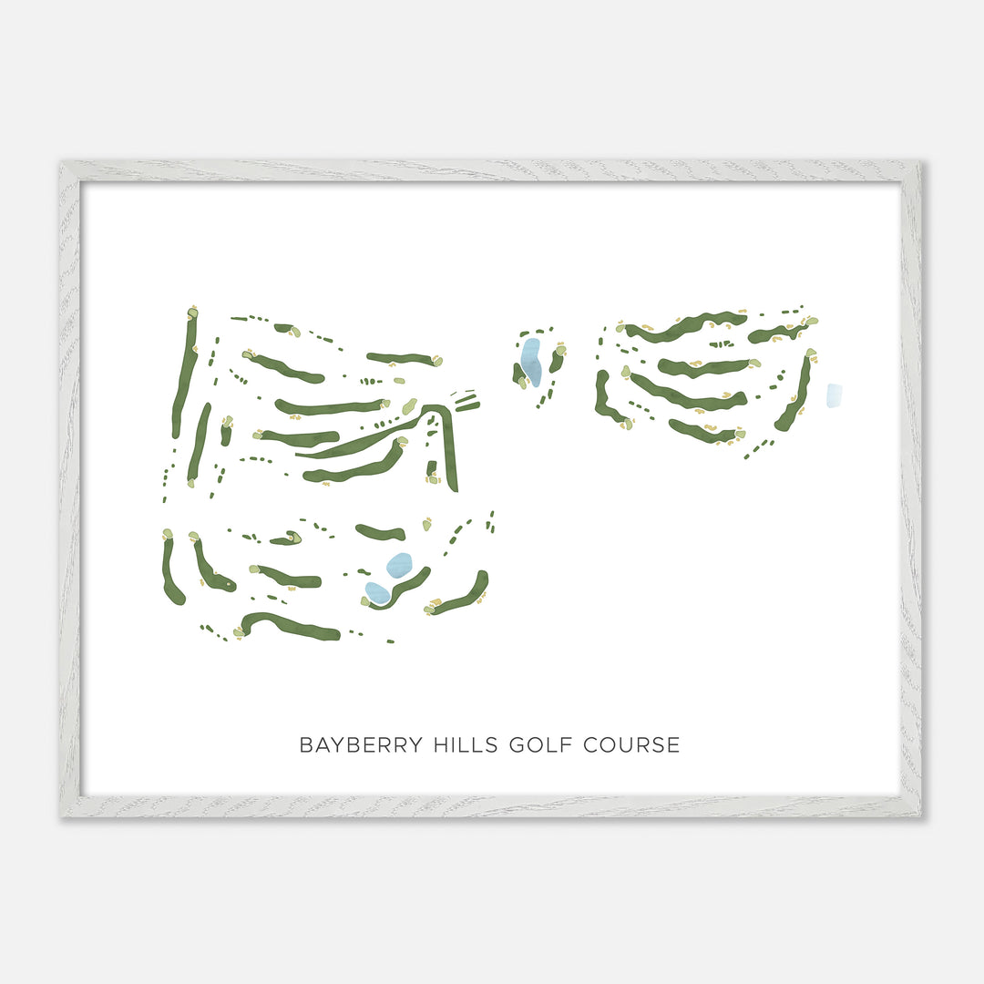 Print of Bayberry Hills Golf Course Modern Map