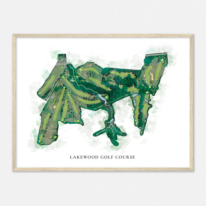 Print of Lakewood Golf Course Classic Map