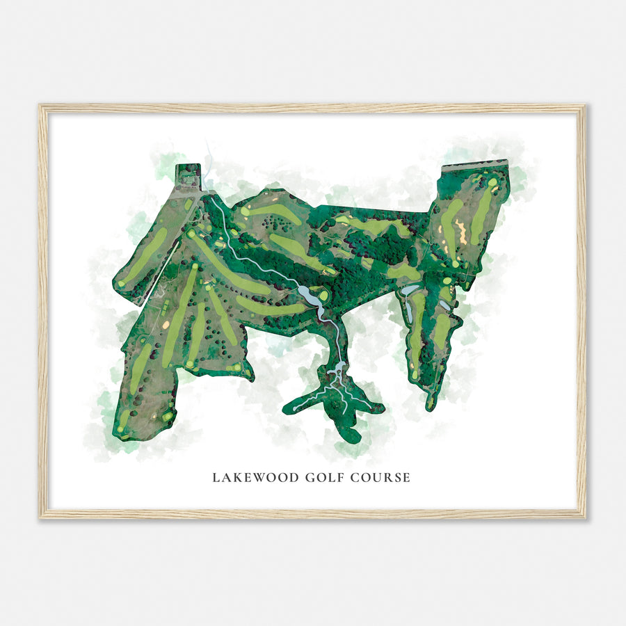 Print of Lakewood Golf Course Classic Map