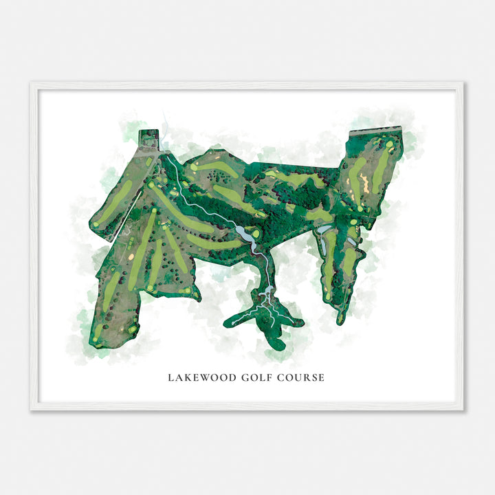 Print of Lakewood Golf Course Classic Map