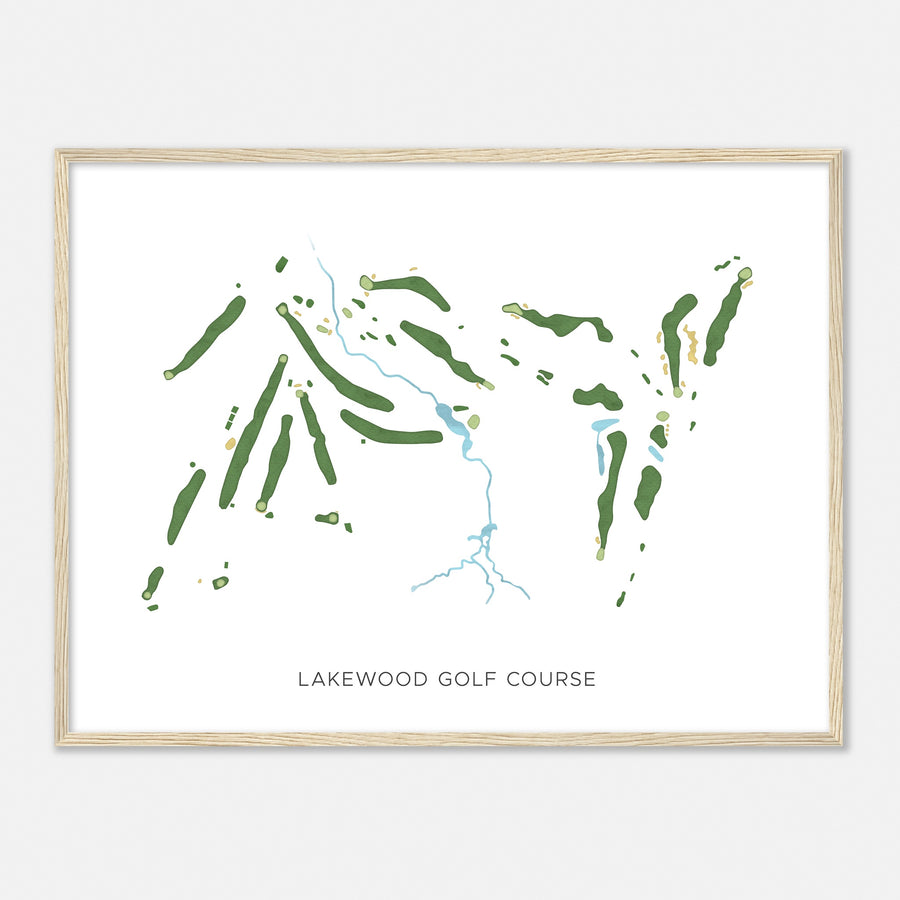 Print of Lakewood Golf Course Modern Map