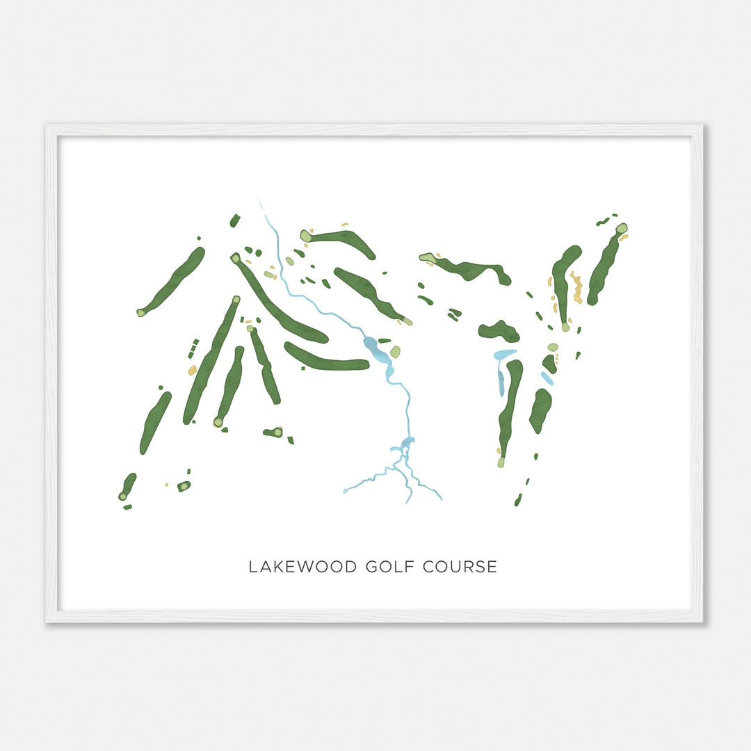 Print of Lakewood Golf Course Modern Map