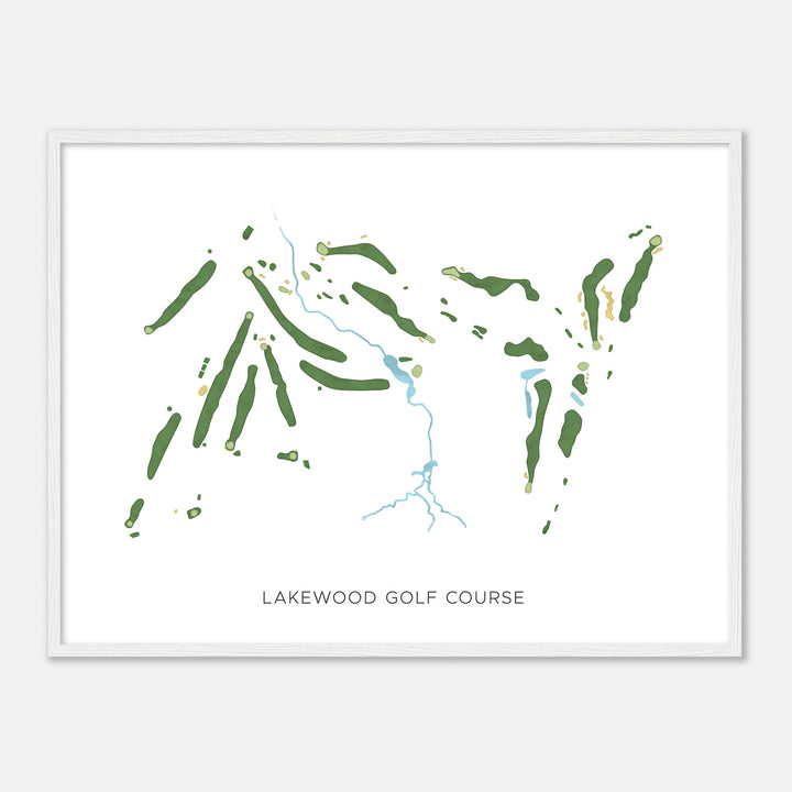 Print of Lakewood Golf Course Modern Map