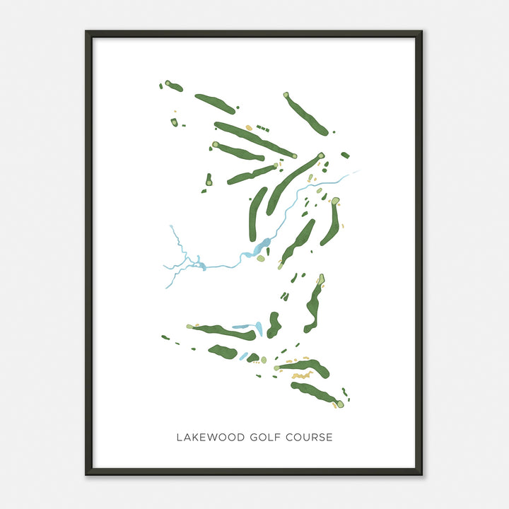 Print of Lakewood Golf Course Modern Map