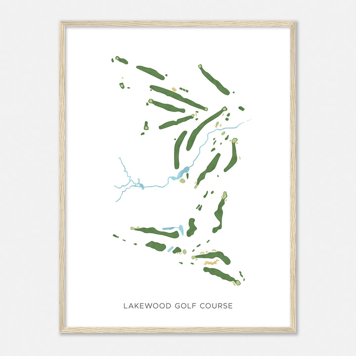 Print of Lakewood Golf Course Modern Map