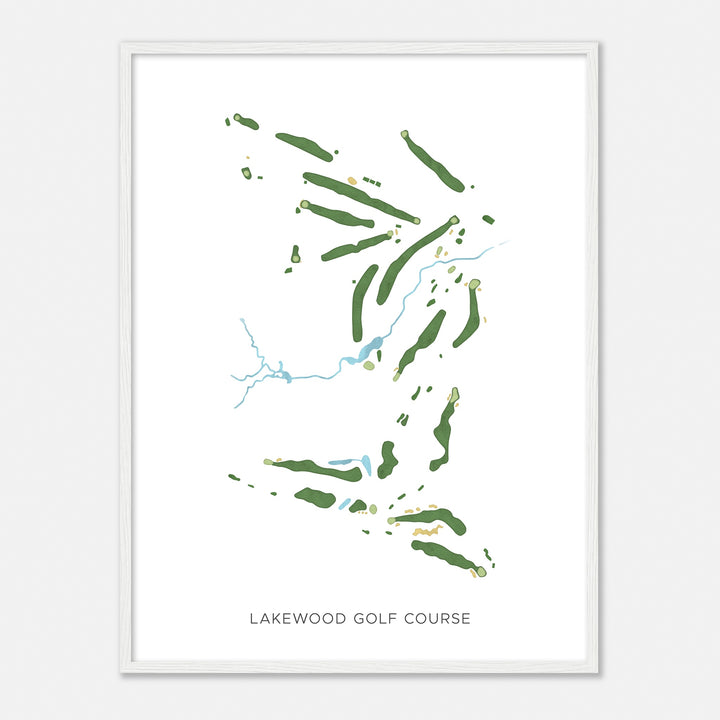 Print of Lakewood Golf Course Modern Map