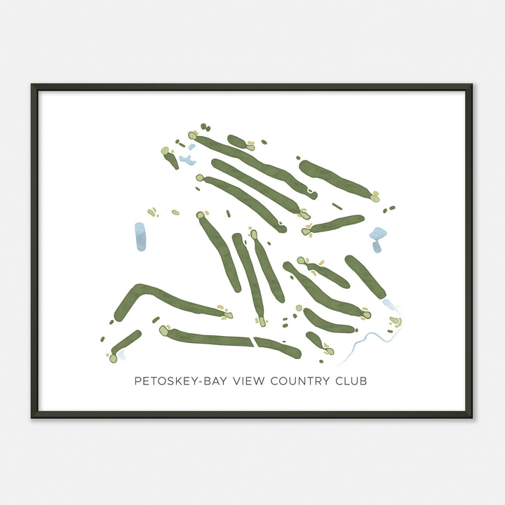 Print of Petoskey-Bay View Country Club Modern Map
