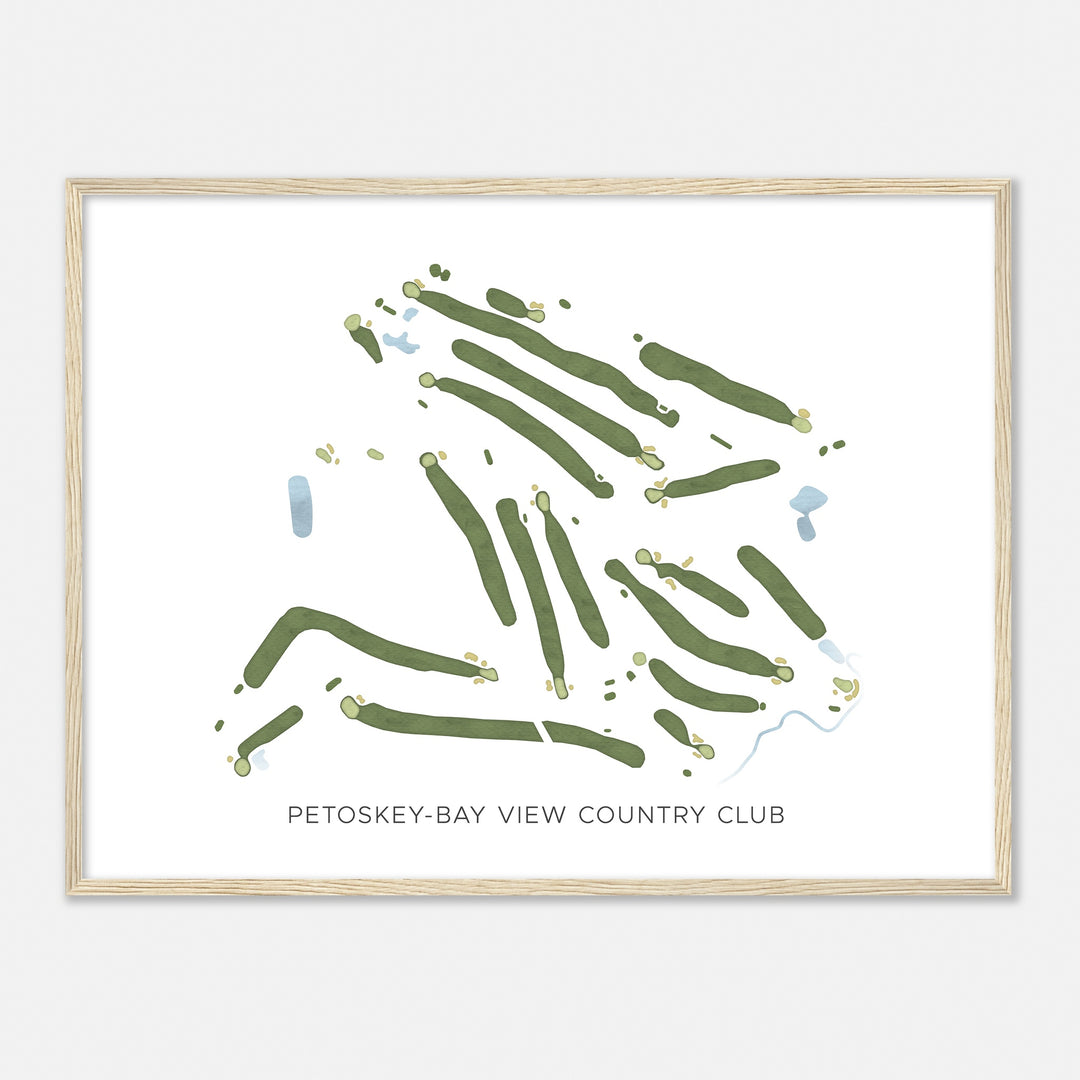 Print of Petoskey-Bay View Country Club Modern Map