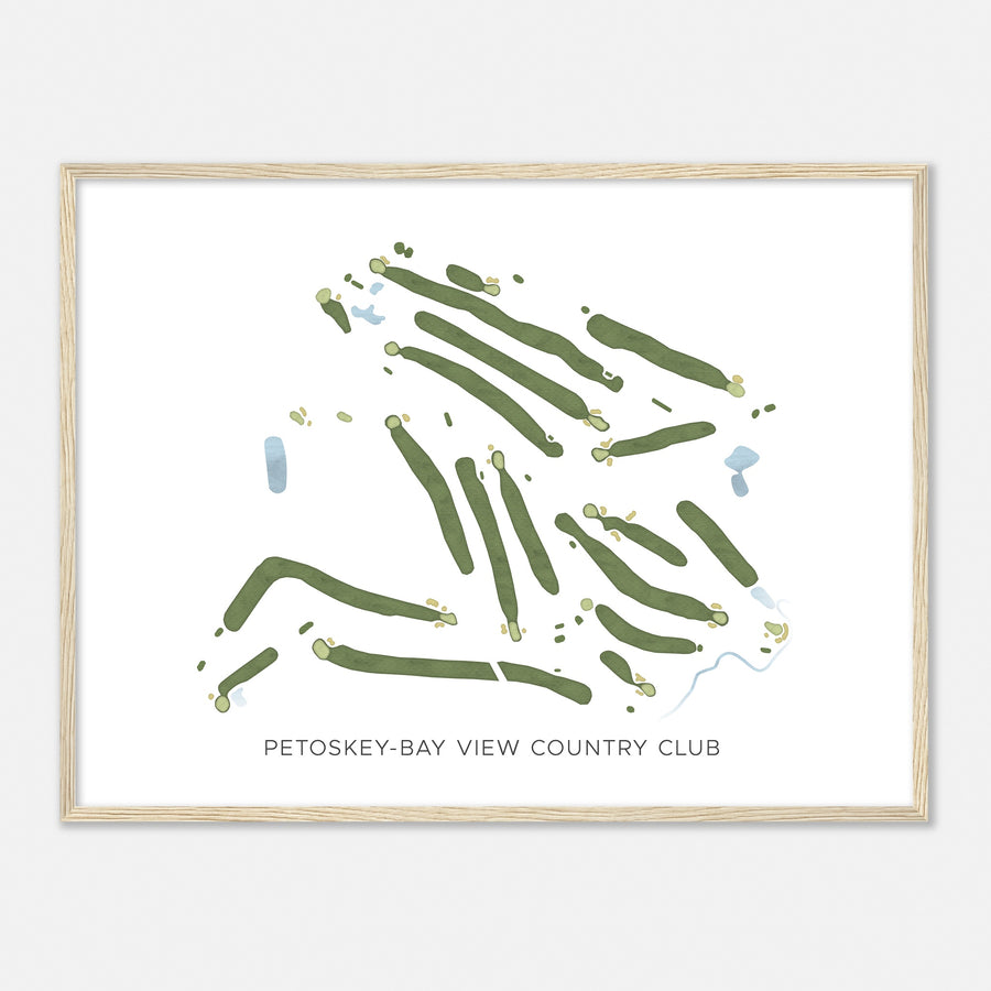 Print of Petoskey-Bay View Country Club Modern Map