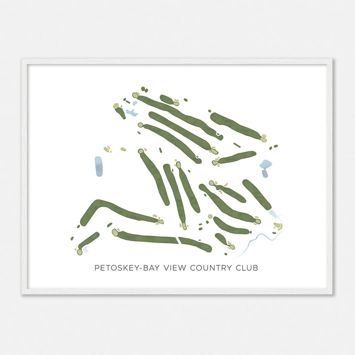 Print of Petoskey-Bay View Country Club Modern Map
