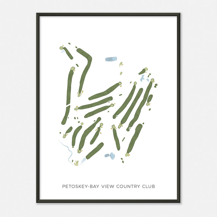 Print of Petoskey-Bay View Country Club Modern Map