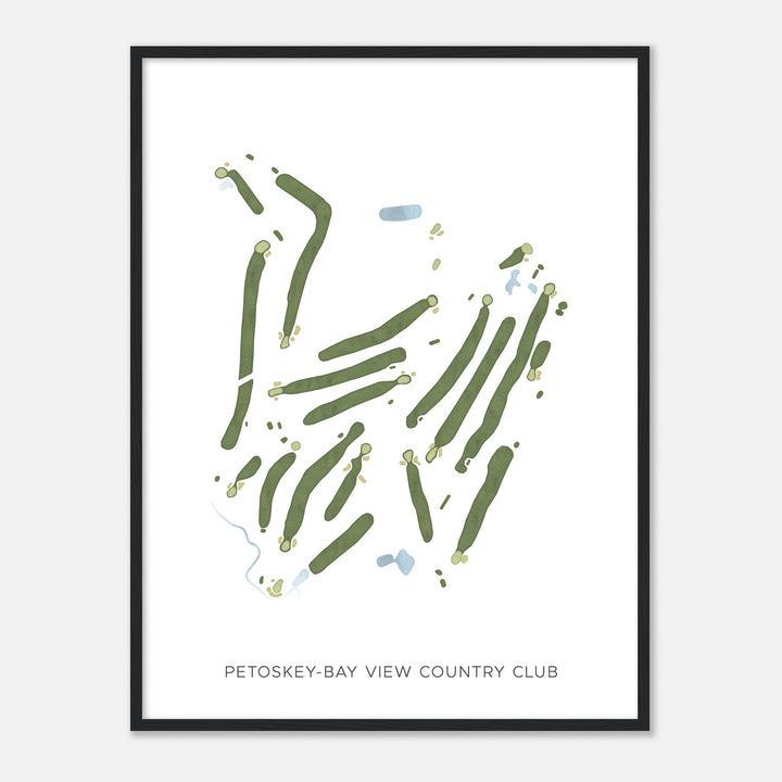 Print of Petoskey-Bay View Country Club Modern Map