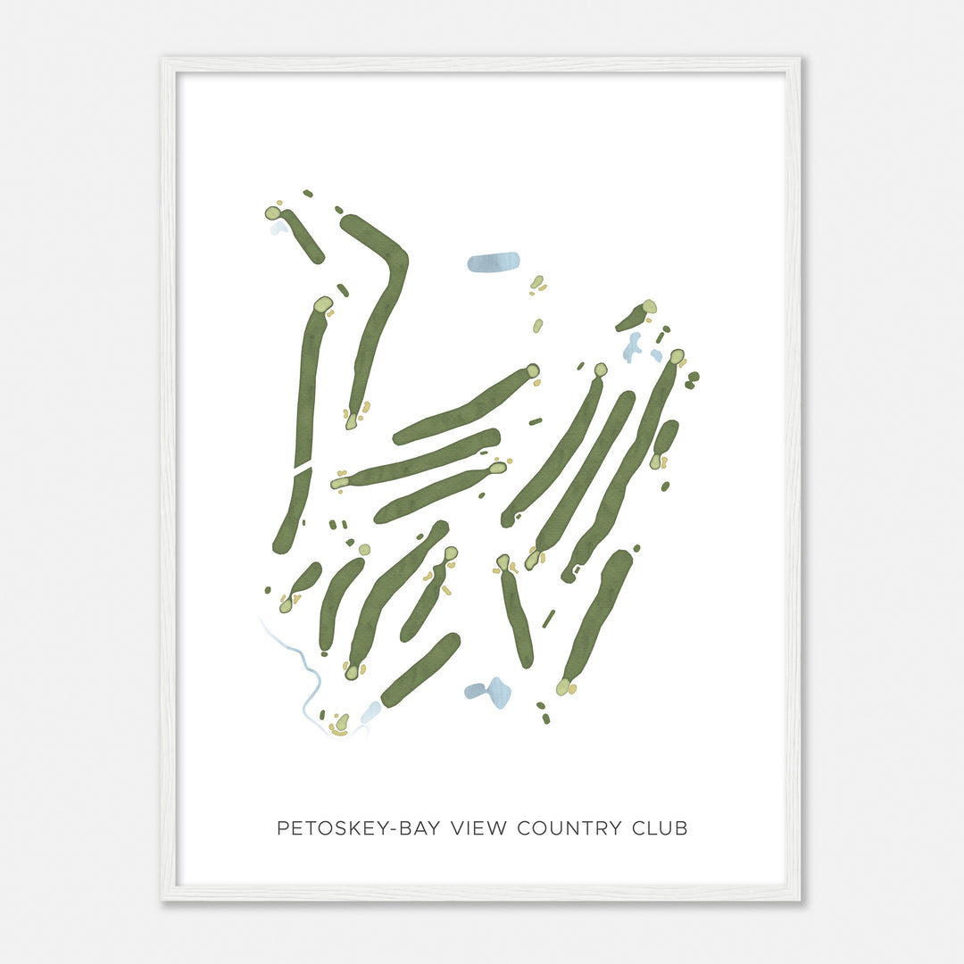 Print of Petoskey-Bay View Country Club Modern Map