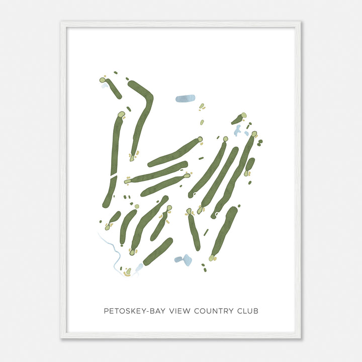 Print of Petoskey-Bay View Country Club Modern Map