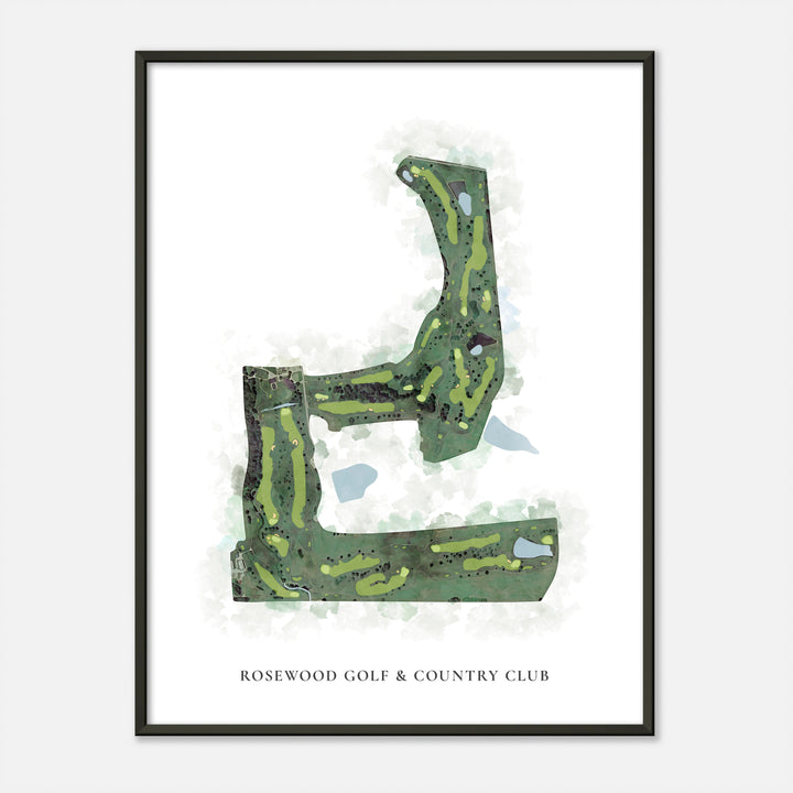 Print of Rosewood Golf &amp; Country Club Classic Map