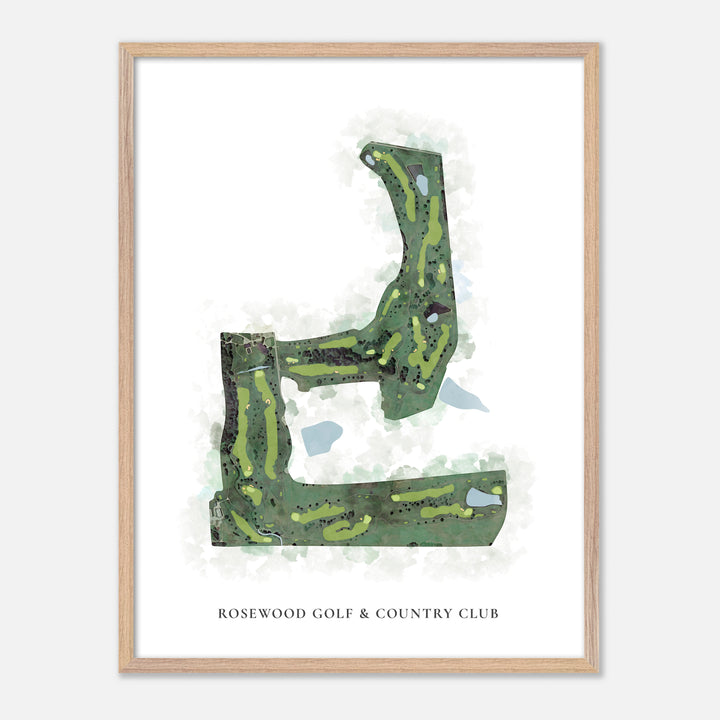 Print of Rosewood Golf &amp; Country Club Classic Map