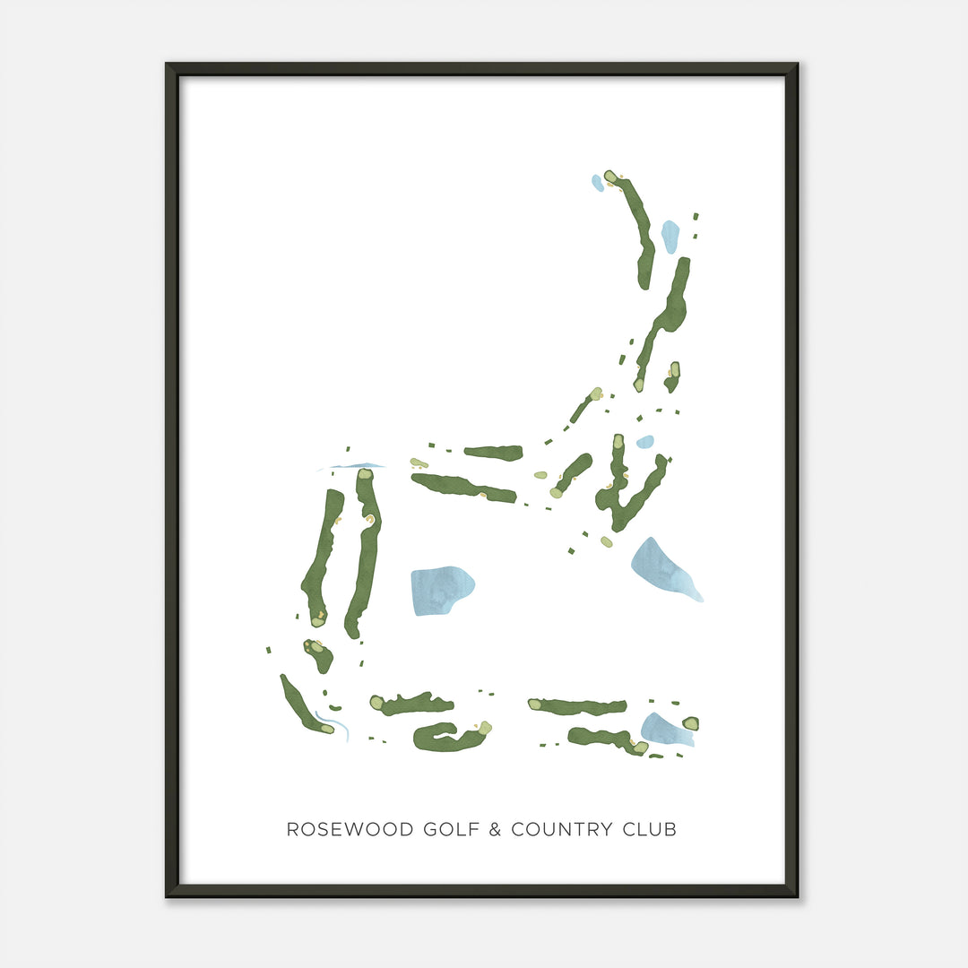 Print of Rosewood Golf &amp; Country Club Modern Map