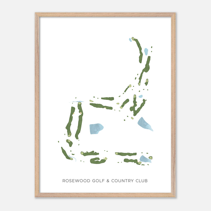 Print of Rosewood Golf &amp; Country Club Modern Map