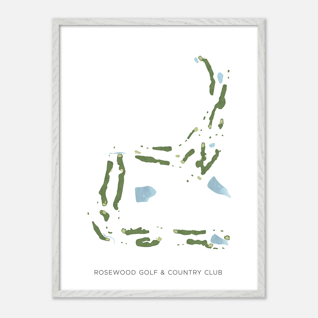Print of Rosewood Golf &amp; Country Club Modern Map