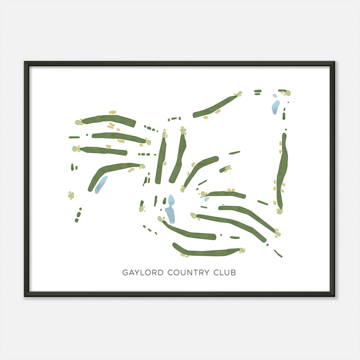 Print of Gaylord Country Club Modern Map