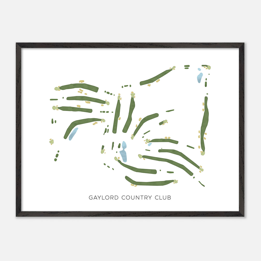 Print of Gaylord Country Club Modern Map