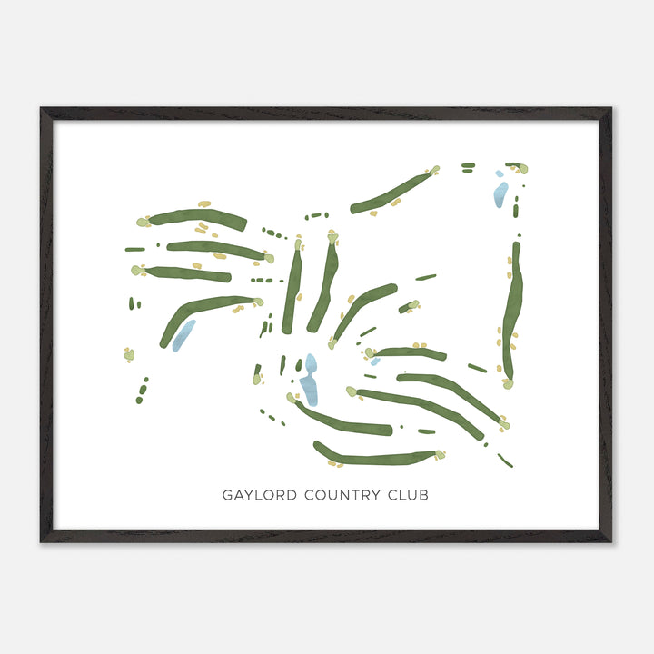 Print of Gaylord Country Club Modern Map