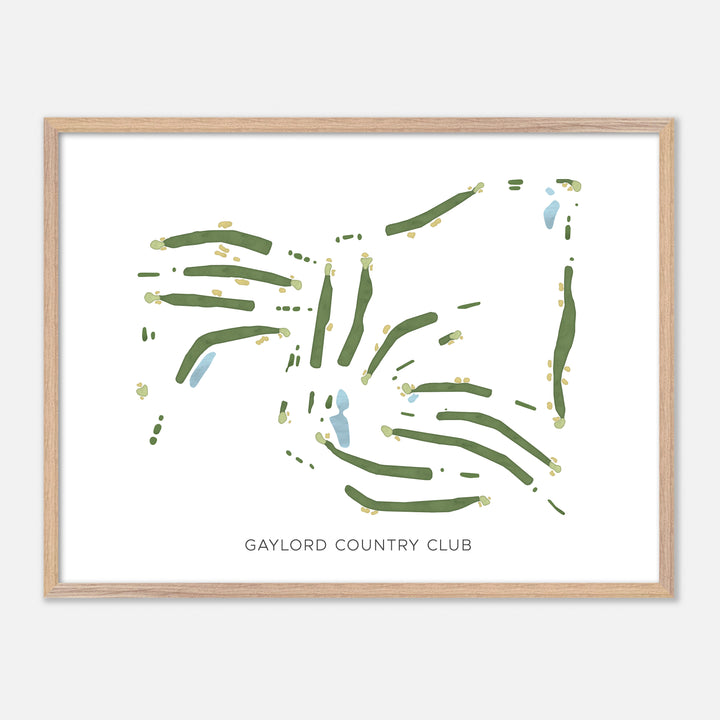 Print of Gaylord Country Club Modern Map