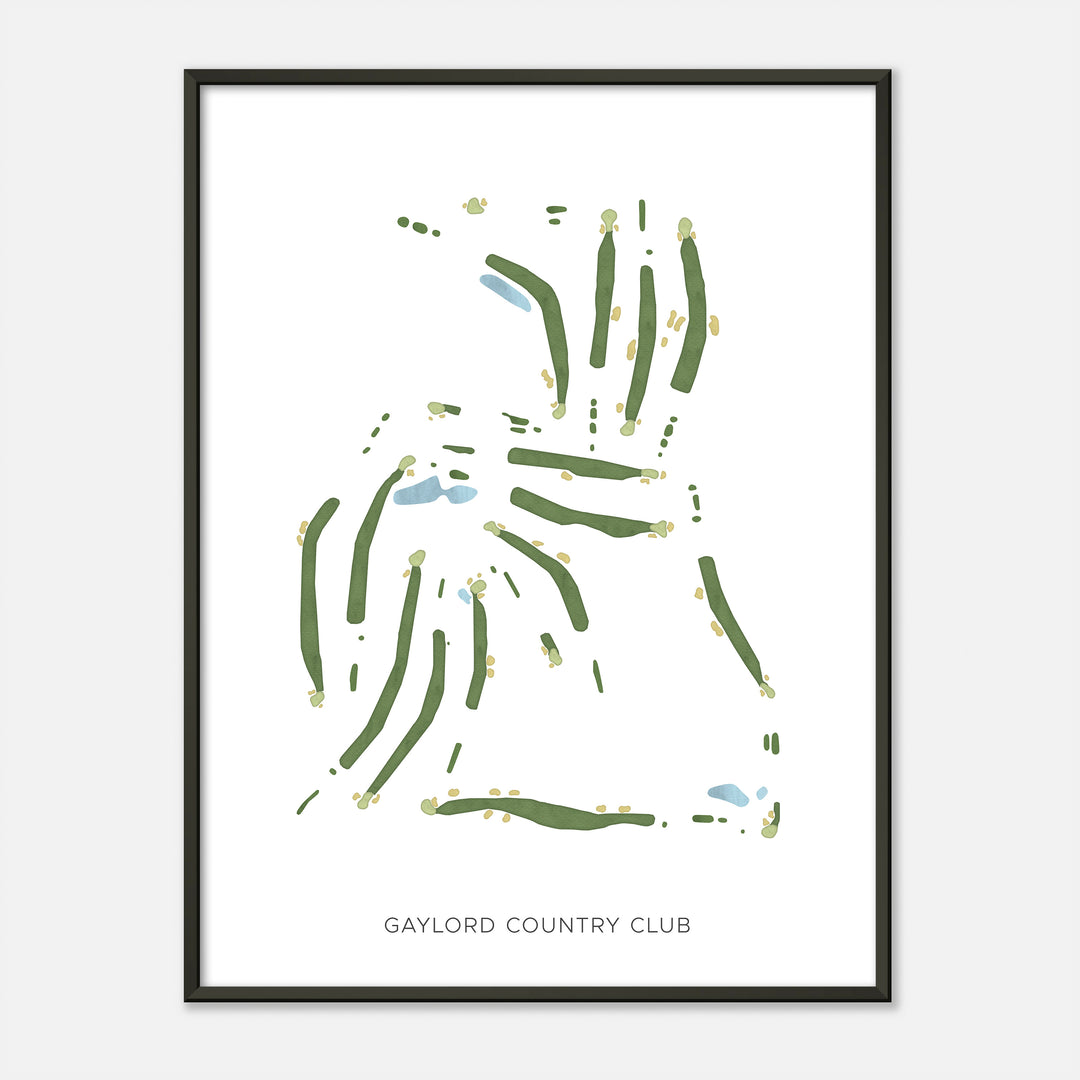 Print of Gaylord Country Club Modern Map