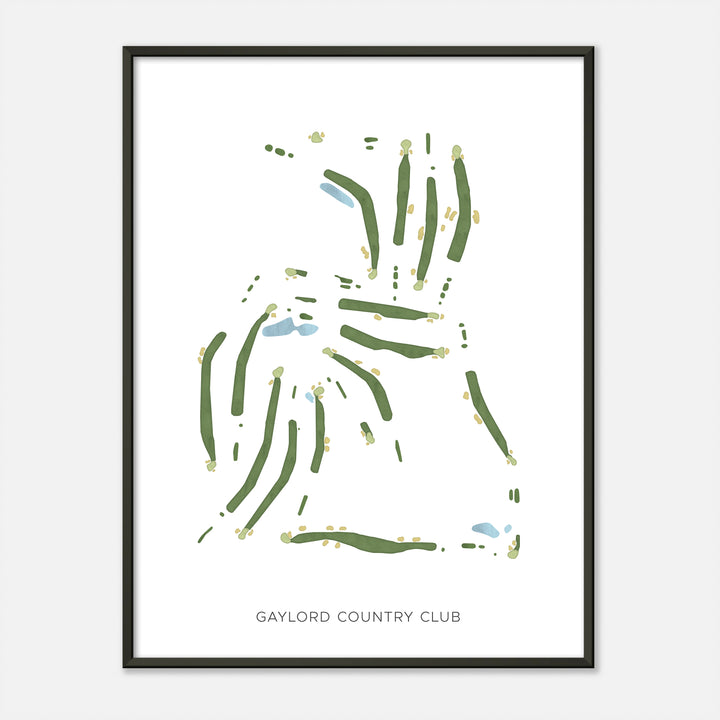 Print of Gaylord Country Club Modern Map
