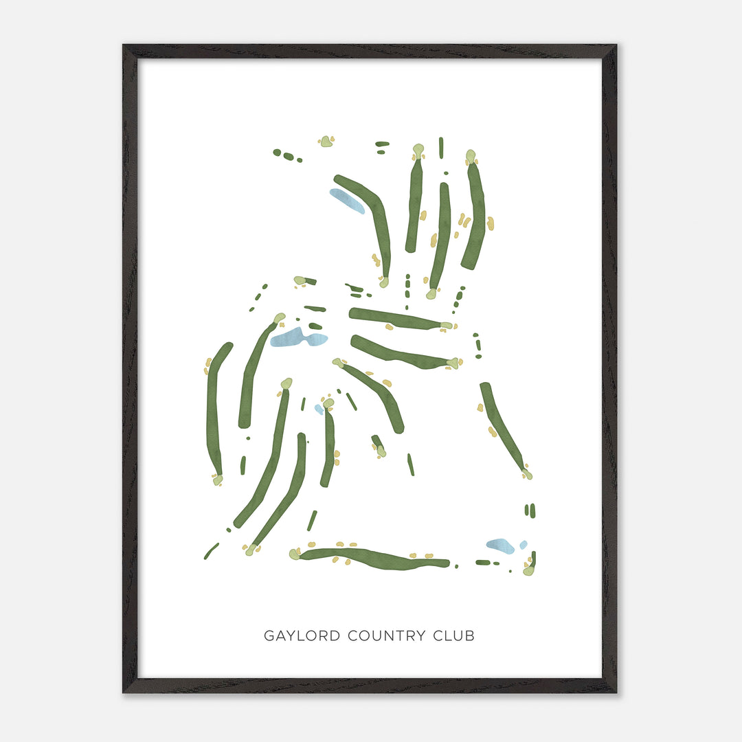 Print of Gaylord Country Club Modern Map