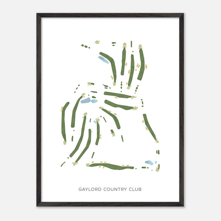 Print of Gaylord Country Club Modern Map